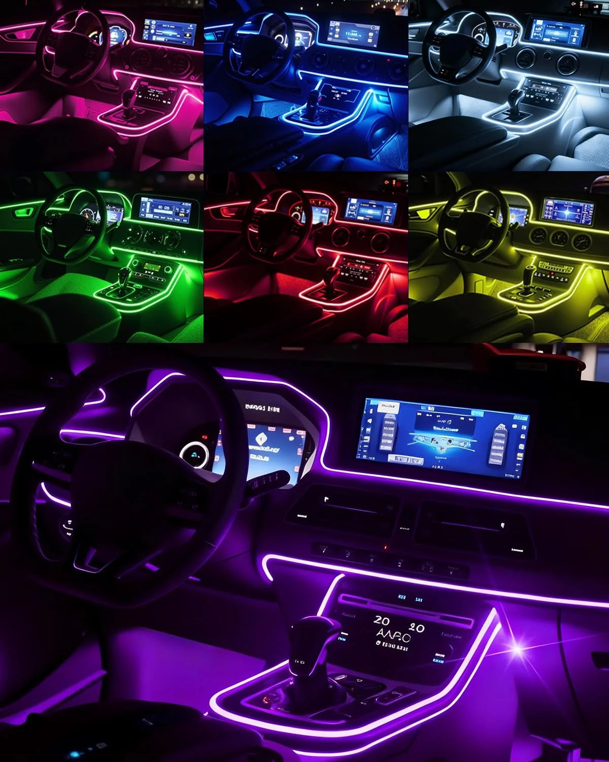 Luces LED Ambientales para Coche USB